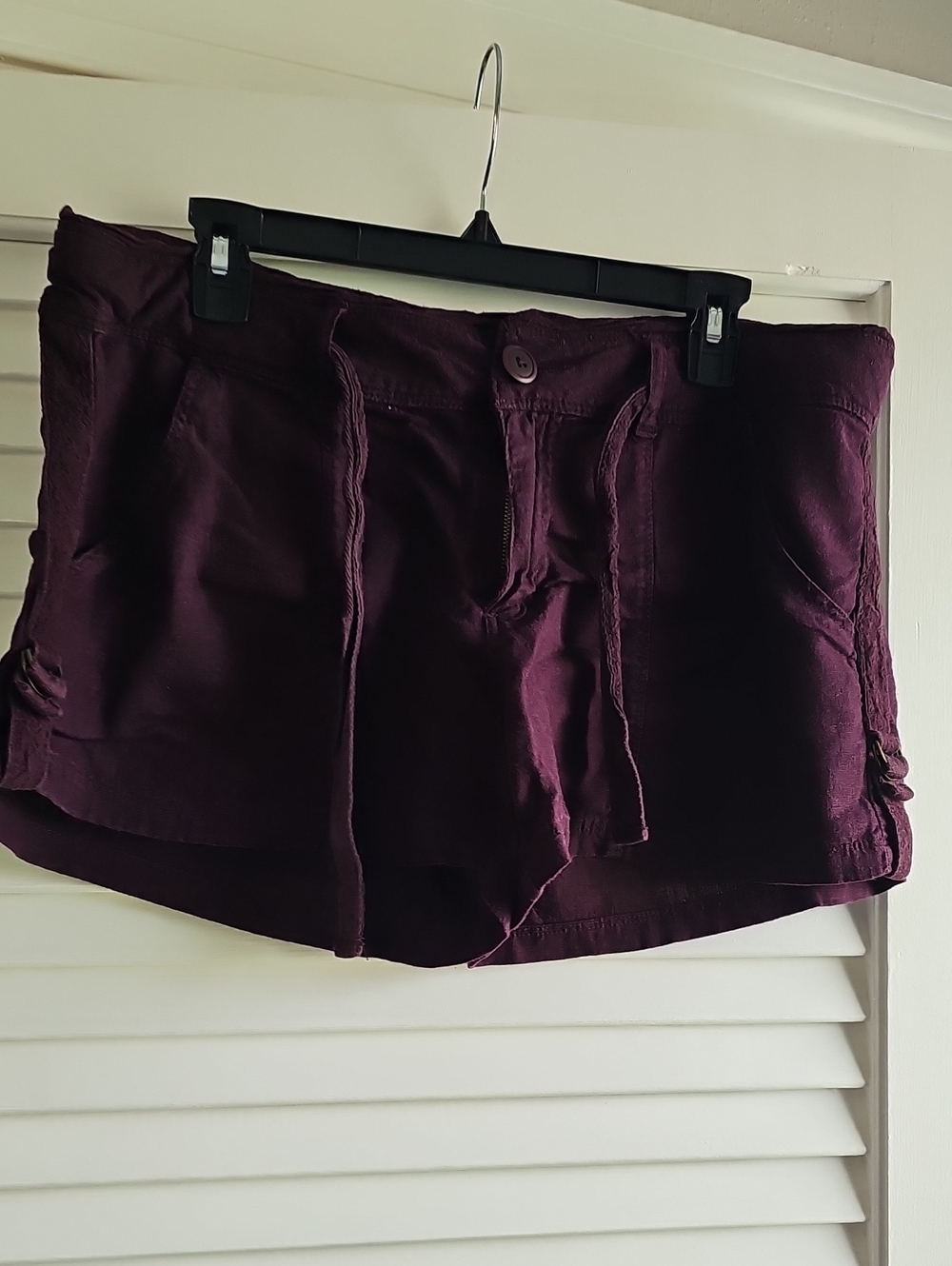 Maurices Plum Drawstring Bike Shorts